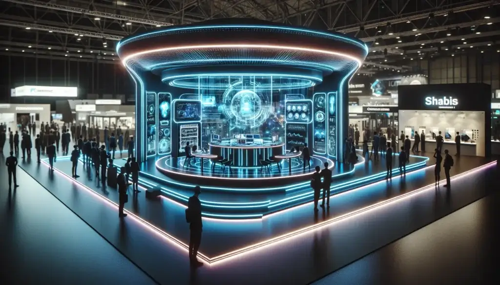 A futuristic exhibition stand design idea.