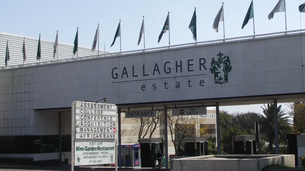 Entrance to the Gallagher Estate and Convention Centre in Johannesburg.