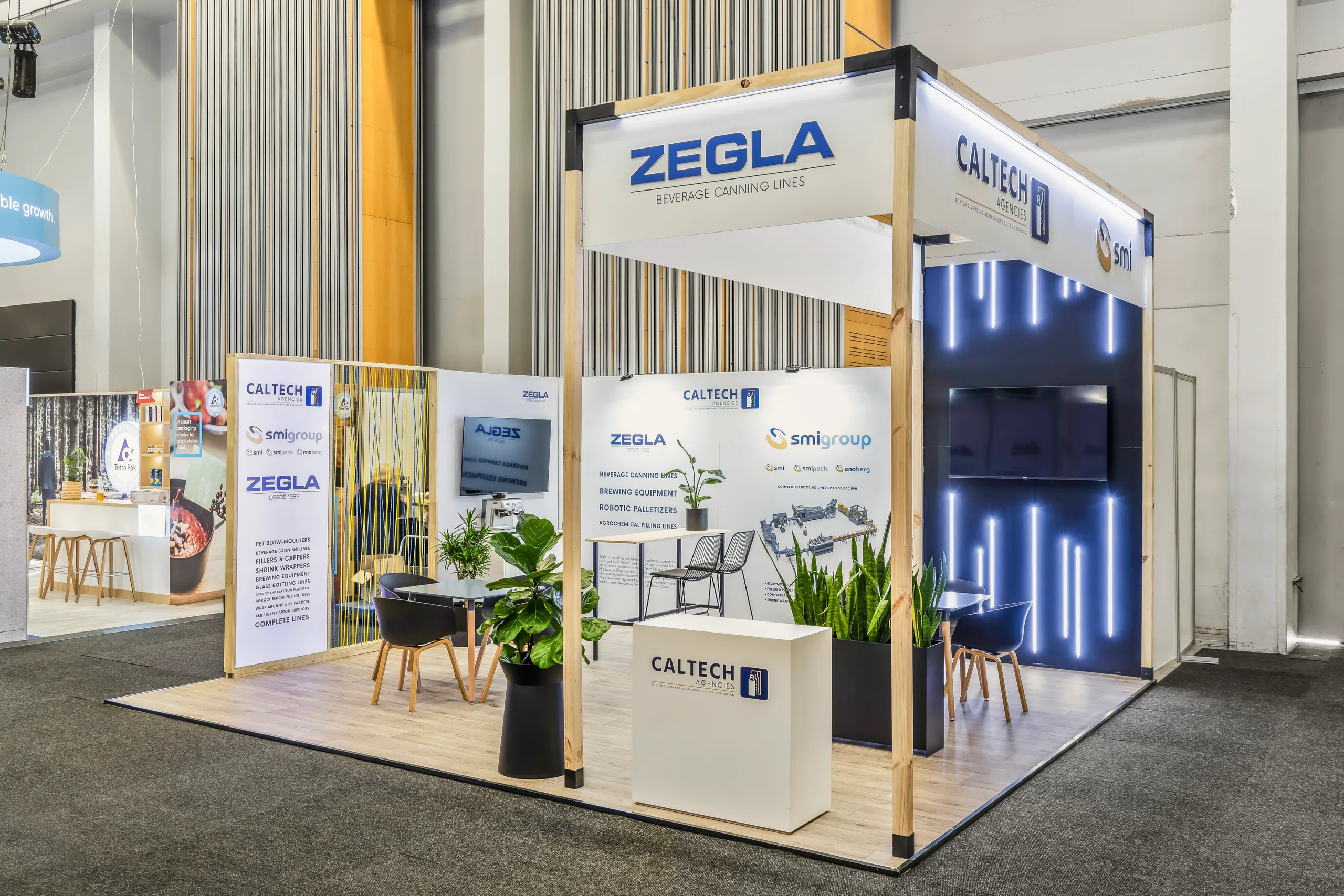 Caltech modular exhibition stand on the show floor