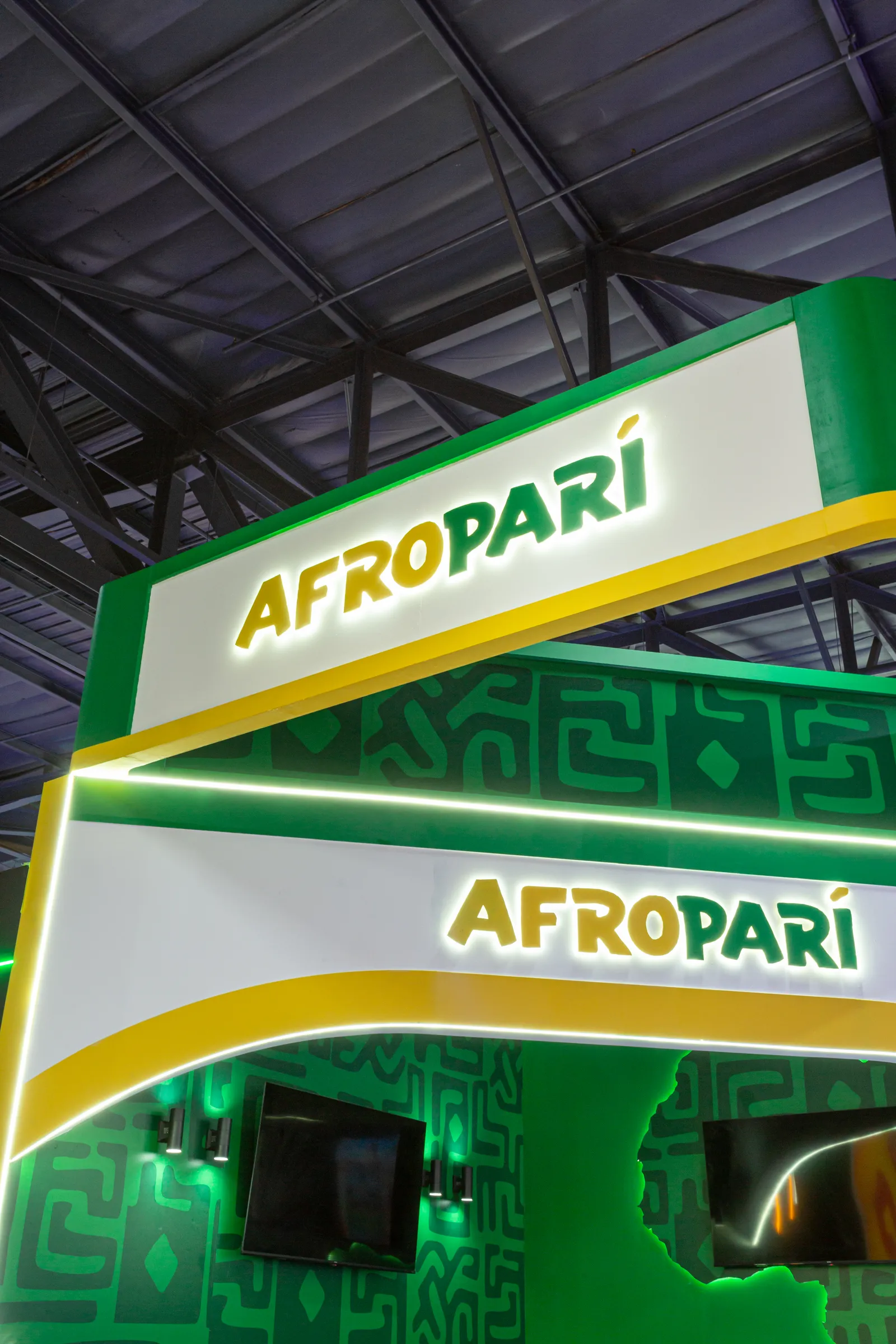 Afropari exhibition stand built by Booth Exhibits at SiGMA Africa, Cape Town