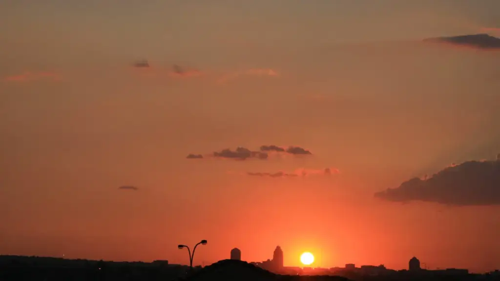 A winter sunset over Johannesburg.
