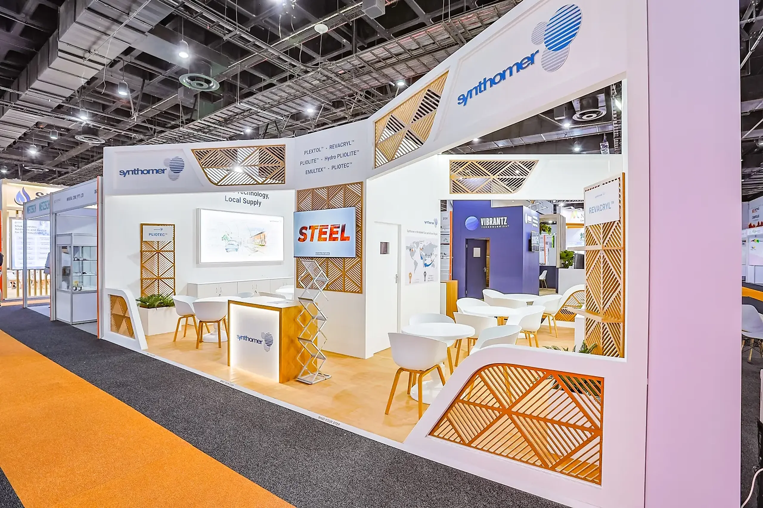 Synthomer's expo stand in Johannesburg, courtesy of Booth Exhibits™.