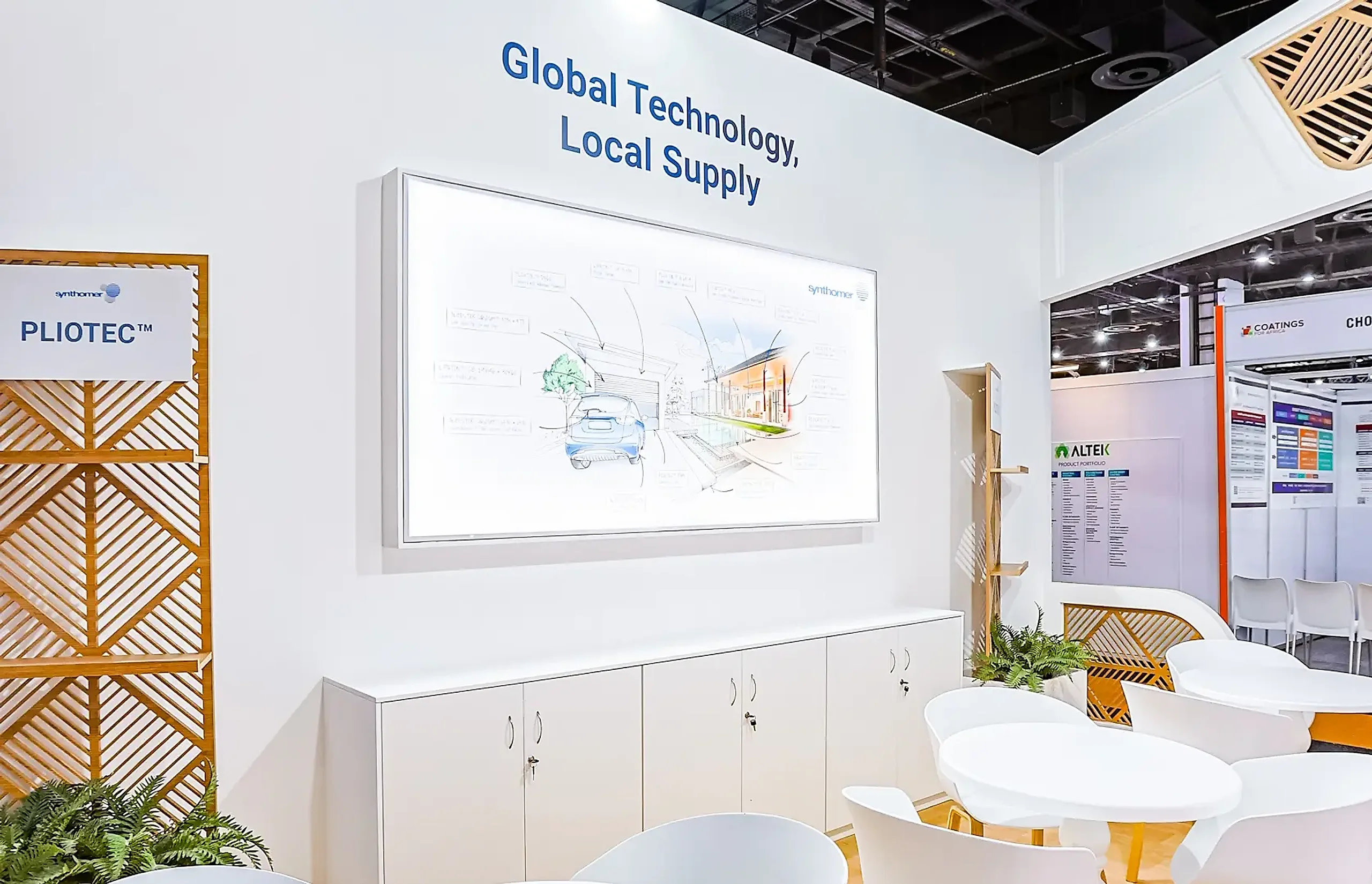 Synthomer stand interior built by Booth Exhibits at Sandton Convention Centre